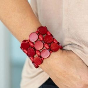Paparazzi Cruising Coronado Red bracelet